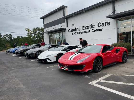 Visitors at the monthly Exotic Car Show